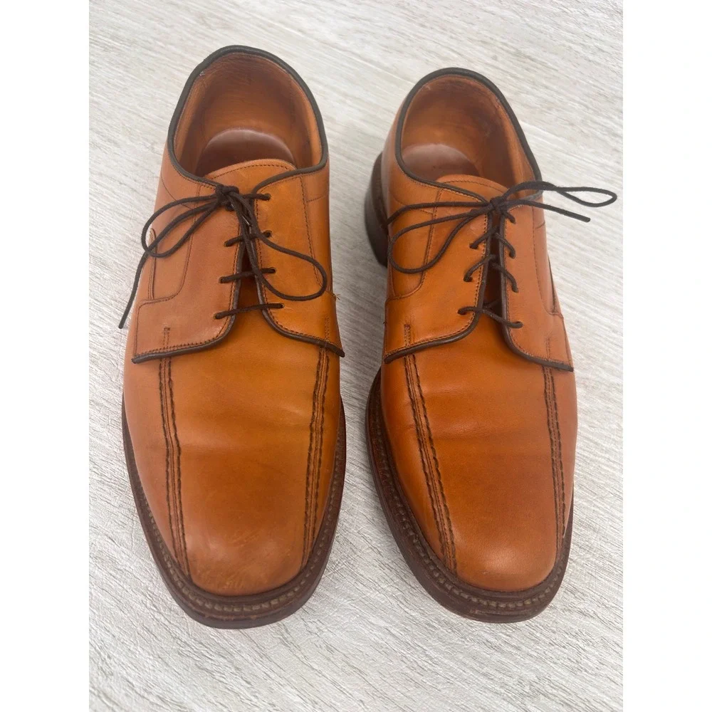 Allen Edmonds Hillcrest Mens Dress Shoes Leather‎ Oxfords Size 11 D Tan Brown